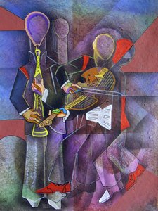 Kubistische Jazzmusiker