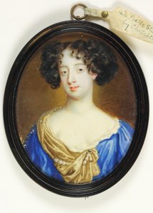 Frances Teresa Stuart, Herzogin von Lennox und Richmond (Aquarell auf Pergament) von Richard  Gibson