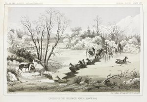 Überquerung des Hellgate River, Montana, USA, 6. Januar 1854 von John Pardon