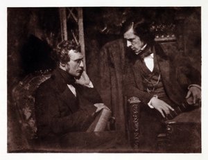 Zwei Männer im Gespräch: Dr. Samuel Brown (1817-1856) und Reverend George Gilfillan (1813-1878), Fotografie um 1840
