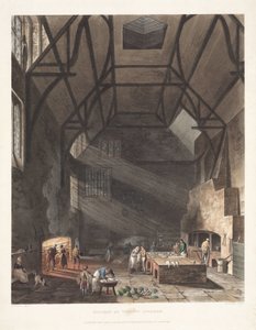 Küche des Trinity College, Cambridge, frühes 19. Jahrhundert von John Pardon