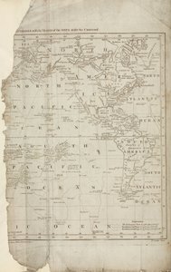 Karte von Cooks Reisen, ca. 1780