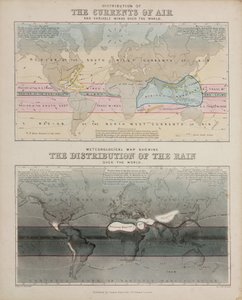 Zwei meteorologische Karten, ca. 1850 von John Pardon