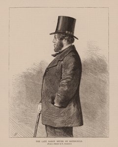 Der verstorbene Baron Meyer De Rothschild (Gravur) von Richard (after) Dighton