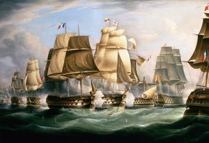 Die Schlacht von Trafalgar, 21. Oktober 1805, Mittagszeit von Richard B. Spencer