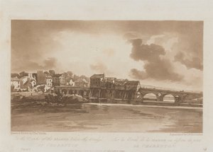 An den Ufern der Marne unterhalb der Brücke bei Charenton 1803; Platte 19 aus Ansichten in Paris, das Emanuel-Volumen Nachzeichnung der Platte B1981.25.2628 von Richard Banks Harraden