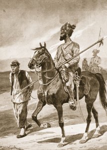 Ein Bengalischer Lanzenreiter und sein Boxer-Gefangener, Illustration aus 
