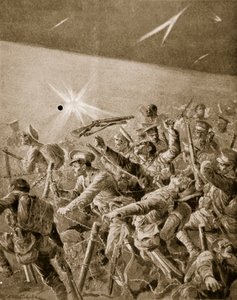 Britische Infanterie durchbricht deutsche Drahtverhaue, 1914-19