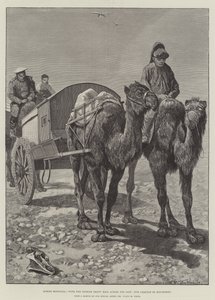 Durch die Mongolei, mit der russischen Schwerpost durch die Gobi, unsere Karawane in der Wüste von Richard Caton Woodville junior