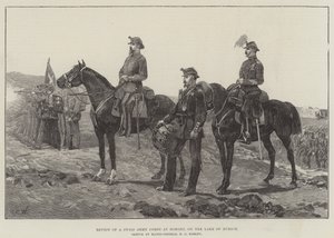 Überprüfung eines Schweizer Armeekorps in Horgen am Zürichsee von Richard Caton Woodville junior
