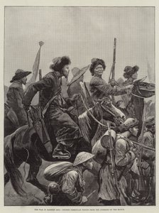 Der Krieg in Ostasien, chinesische irreguläre Truppen aus dem Inneren auf dem Marsch von Richard Caton Woodville junior