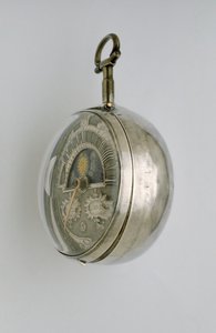 Seitenansicht einer Paargehäuse-Uhr, ca. 1685 von Richard Colston