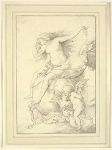 Allegorie des Glücks auf einem Globus, umgeben von Putti von Richard Cosway