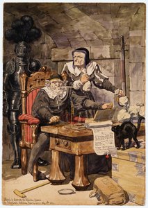 Skizze zur Darstellung der Leidenschaften - Geiz, 1854 von Richard Dadd