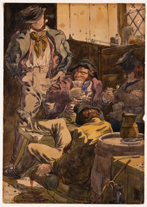 Skizze zur Darstellung der Leidenschaften - Trunkenheit, 1854