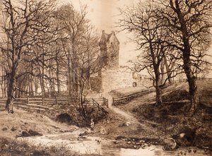 Mains Castle von Richard Davidson Winter