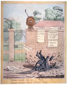 Humpty Dumpty saß auf einer Mauer, 1821