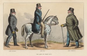 Das Licht vergangener Tage, mit Lord Alvanley, Lord Hill und Lord Yarmouth von Richard Dighton
