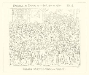 1849, Die Gesellschaft genießt sich bei einer Soiree von Richard Doyle