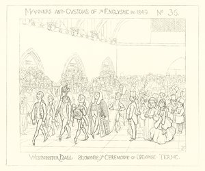 1849, Westminster Hall, Die Zeremonie der Eröffnung des Termins von Richard Doyle