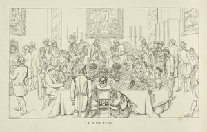 Ein Staatsempfang. Eine große gesellschaftliche Veranstaltung in einem prächtigen Rahmen. von Richard Doyle