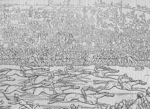 Sitten und Gebräuche der Engländer Neue Serie Nr. 8: Derby-Tag 1849 von Richard Doyle