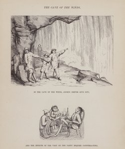 Seite aus Die amerikanische Tour von Herrn Brown, Jones und Robinson (Gravur)