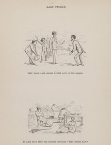 Seite aus Die amerikanische Tour von Herrn Brown, Jones und Robinson (Gravur) von Richard Doyle
