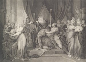 König Lear verstößt seine Tochter Cordelia, Shakespeare