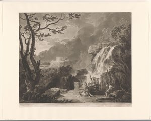 Landschaft mit Meleager und Atalanta bei der Jagd auf den kalydonischen Eber von Richard Earlom
