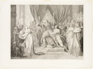 Lear verstößt seine Tochter Cordelia