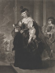 Porträt von Helena Fourment, mit einem jungen Pagen hinter ihr, 1782 von Richard Earlom