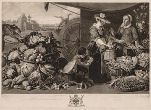 Die vier Märkte: Der Gemüsemarkt, 1779 von Richard Earlom