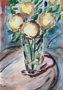 Blumen auf dem Beistelltisch