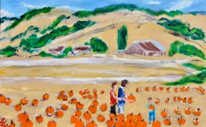 Kürbis pflücken, Nicasio, 2018 von Richard Fox