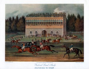 Goodwood Tribüne, Vorbereitung zum Start, 1836 von Richard Gibson Reeve