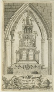 Lichfield - Musikalische Altaruhr: Radierung, undatiert [?18. Jahrhundert] von Richard Greene