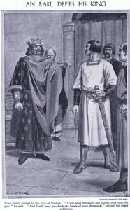 Ein Earl trotzt seinem König. Der Earl von Norfolk und König Heinrich von Richard Henry Brock