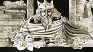 König Alfred war ein eifriger Gelehrter von Richard Hook