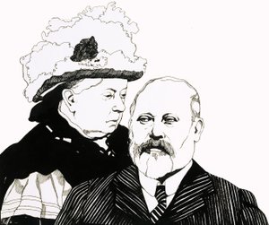 Königin Victoria und der Prinz von Wales, bald König Edward VII. von Richard Hook