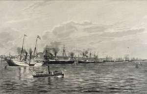 Die Marineparade in Kiel am 3. September 1890 von Richard Huenten