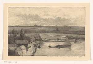 Landschaft mit Segelschiffen auf dem Wasser von Richard Nicolaüs Roland Holst