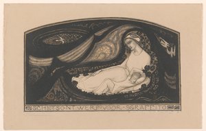 Liegende Frau und Kind von Richard Nicolaüs Roland Holst
