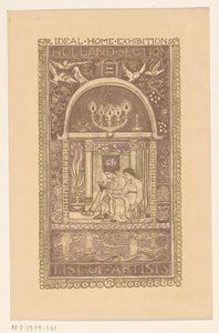 Umschlagentwurf für: Katalog der Ideal Home Exhibition, 1912 von Richard Nicolaüs Roland Holst