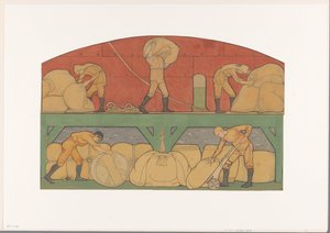 Entwurf für Malerei in der Beurs van Berlage: Der Handel von Richard Nicolaüs Roland Holst