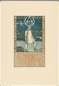 Druck anlässlich des zehnjährigen Jubiläums des Allgemeinen Niederländischen Diamantarbeiterbundes im Jahr 1904 von Richard Nicolaüs Roland Holst