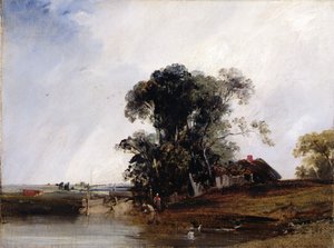 Landschaft mit einem Teich