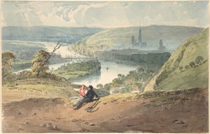 Rouen, Blick von Bon-Secours von Richard Parkes Bonington