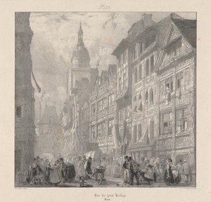 Rue du Gros Horloge von Richard Parkes Bonington