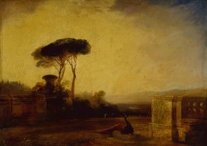 Blick auf das Gelände einer Villa bei Florenz von Richard Parkes Bonington